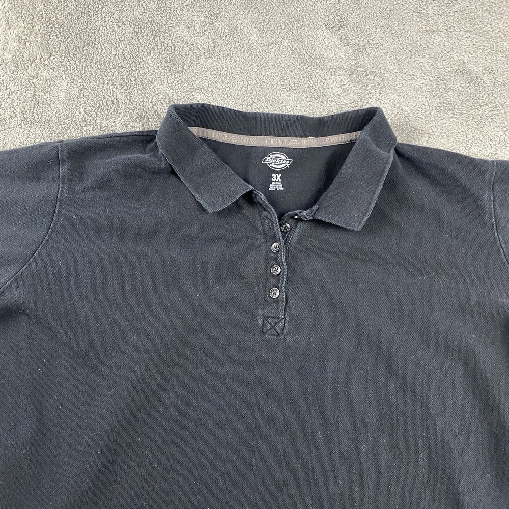 Dickies Henley Golf Shirt Polo Mens 3X Black - Picture 3 of 13